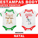 Pacote Artes Body Natal Sublimação 70 Estampas Mockups