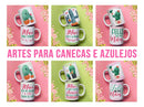 Kit Digital Para Canecas E Azulejos Dia Das Mães Cactos