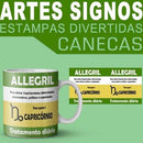 Estampas Canecas Signos Divertidos Sátiras Humor Mockups