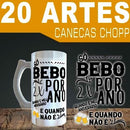 Pacote 20 Artes Canecas Chopp Cerveja Sublimação Mockups
