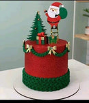 Arquivo Corte Topo de Bolo Papai Noel Escada
