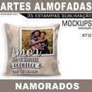 Namorados Estampas Almofadas Kit 02 Sublimação