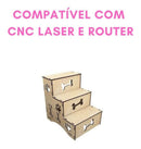 Pacote De Vetor Corte Laser Cnc Router Escadinha Pet
