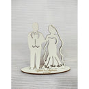 Topo Bolo Noivos Iniciais Mdf Branco Casamento Personalizado