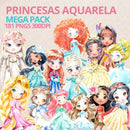 Kit Digital Princesas Disney Aquarela (19)
