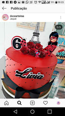 arquivo silhouette topper de bolo ladybug