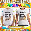 Artes Camisetas Carnaval Casal Artes Editáveis Mockups