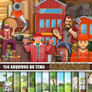 Kit Digital Lenhador 156 Arquivos + Fontes