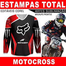 Camisetas Total Motocross Moto Artes Estampas Editáveis