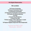 Pacote Estampas Artes Namorados Frases Bonequinhos Pck4 Png