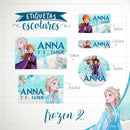 Arquivo Etiqueta Escolar Frozen 13 Studio, Pdf E Png