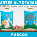 Artes Almofadas Bolso Páscoa Chocolates Editáveis Mockups