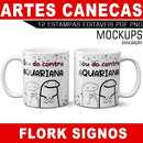 Pacote Artes Canecas Flork Signos Mockups Estampas Editáveis