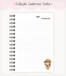 Caderno Cute Menina 9 - Arquivo Digital