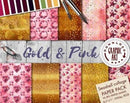 Patrones Gold And Pink Arte Grafico Vectorizado