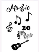 Arquivo De Corte Digital Topo Para Bolo Notas Musicais