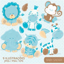 Kit Digital - Rostos De Animais (scrapbook)