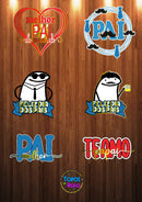Pacote 24 Topos Dia Dos Pais-arquivo Digital