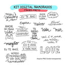 Pandoca Namorados Artes Kit Digital Frases Coloridas Mockups