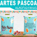 Estampas Páscoa Chocolates Almofadas Bolso Editáveis Mockups