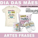 Estampas Coloridas Png Frases Mães Sublimação Mockups