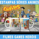 Estampas Canecas Séries Animes Games Heróis Sublimação Filme