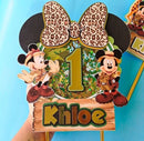 Topper Cake Minnie E Mickey Safari - Arquivo Digital