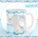 Encadernação Baby Elefantinha Azul - Arquivo Digital