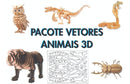 Pacote Arquivos Vetores Animais 3d Corte Cnc Laser Router