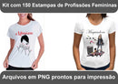150 Artes Estampas Profissões Femininas Png Para Camisas