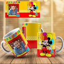 Estampas Canecas Aniversário Infantil Disney Editáveis Pdf