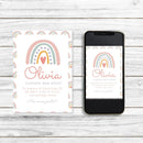 Kit Arco Iris +invitación De Regalo. Editable. Cumpleaños