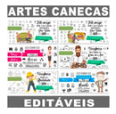 Estampas Profissões Canecas Editáveis