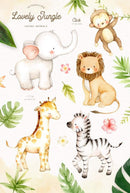 Kit Digital África Safari Aquarela