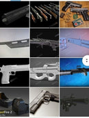 Pack Stl Armas Decorativas E Airsoft Para Impressão 3d