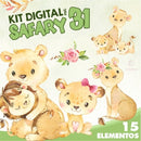 Kit Digital África Safari Aquarela 31a