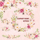 Kit Digital Floral Marsala E Rosé
