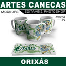 Estampas Canecas Editáveis Orixás Sublimação Mockups Kit3