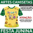 Festa Junina Camisetas Sublimação Total Artes Editáveis