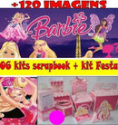 6 Kit Barbie Scrapbook Png Papel Digital, + Kit Festa+brinde