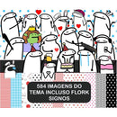 Kit Digital Flork Meme Bento Lettering + Signos Arquivo Png