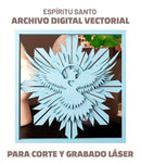Vector Corte Láser Espíritu Santo Archivo Digital