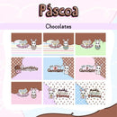 10 Embalagens De Barras Chocolates Páscoa - Arquivo Digital