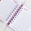 Arquivo Encadernação Agenda Planner Lettering Amaranto