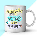 Estampas Canecas Avós Vovó Vovô Frases Coloridas Sublimação