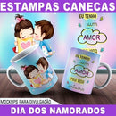 Artes Canecas Namorados 170 Estampas Editáveis Mockups Jul