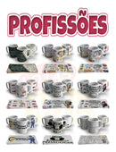 Sublimação + 1002 Estampas Prontas Canecas Profissões