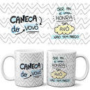 Estampas Canecas Sublimação Dia Dos Avós Mockups Avô Avó