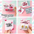 Estampas Frases Ilustradas Png Namorados Sublimação Pct3