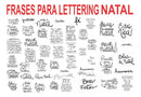 Arquivo Digital Lettering Natal Mais De 120 Frases Png